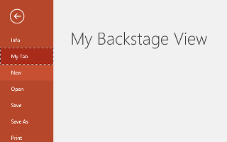 where is the backstage view in excel for mac 2016